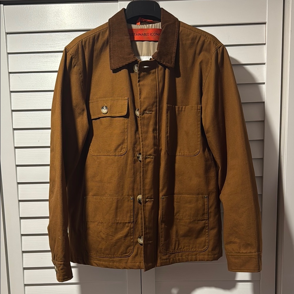 Selected Homme chore coat brown size M.
